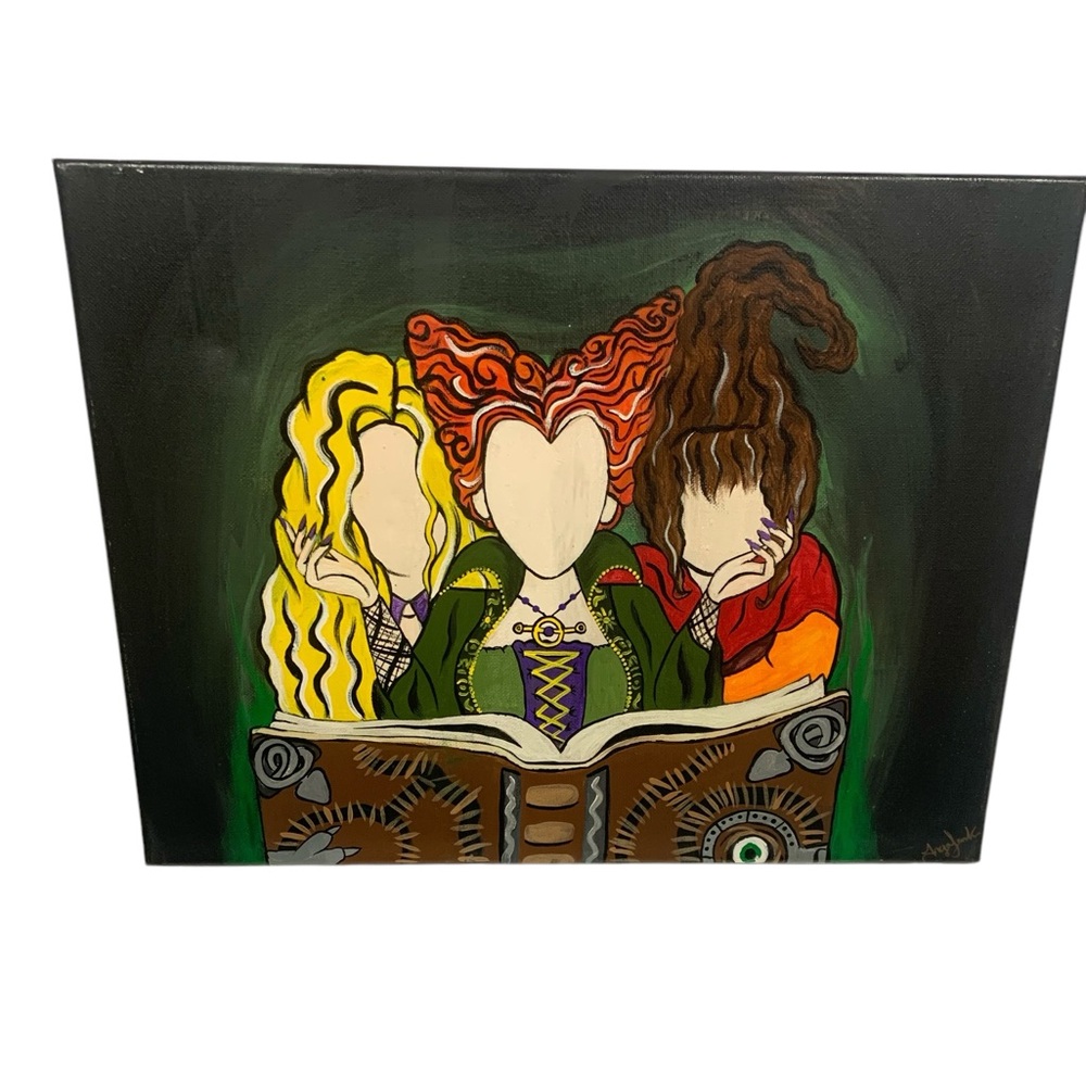 Hocus Pocus Sanderson Sisters 12in x 15in Painting